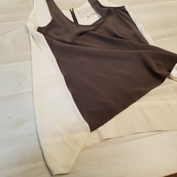 {S/P} Brochu Walker Two Toned Silk Tank Top - Picture 2 of 9
